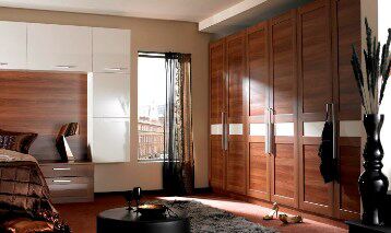 Sorrento bedroom range in walnut finish
